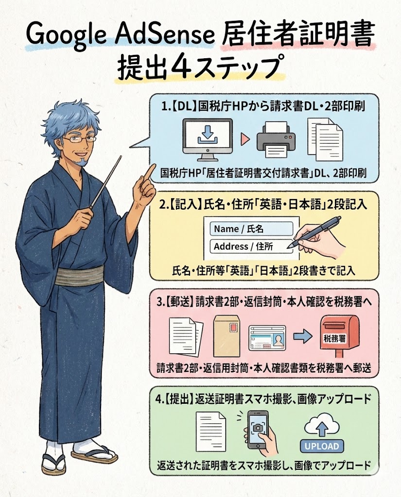 居住証明書提出のやり方